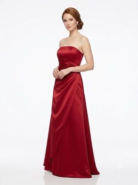 plum bridesmaid dresses davids bridal Davids Bridal Dress Womens 8 Plum Purple Bridesmaid Strapless